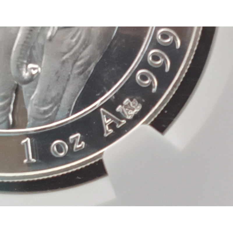 2015 1 Oz Somali Elephant Counterstamp ERROR Counterstamp