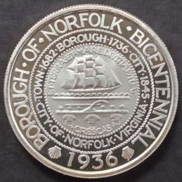 Oz NWTM Norfolk Bicentennial Half Replica Obverse