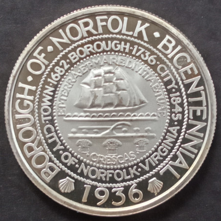 Oz NWTM Norfolk Bicentennial Half Replica Obverse