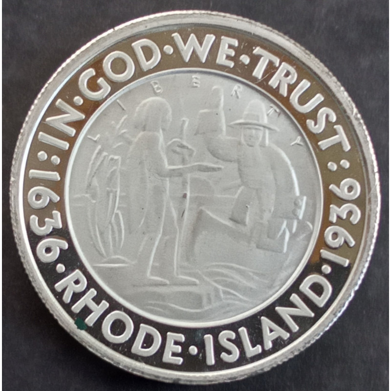 1 Oz NWTM Rhode Island Half Replica Obverse