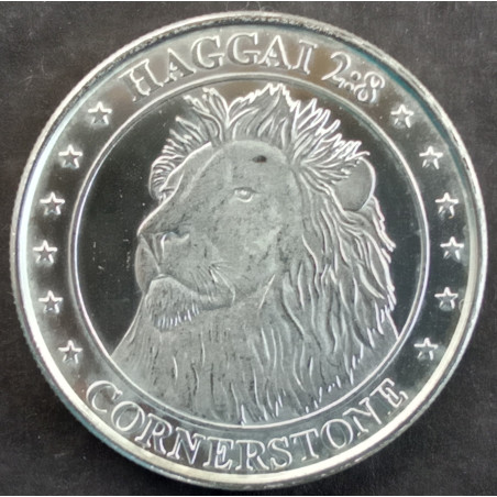 1 Oz Highland Mint Cornerstone Lion Obverse