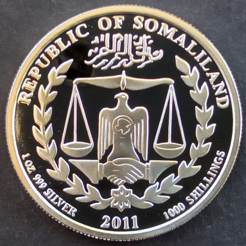 2011 1 Oz Somaliland Lunar Rabbit Reverse