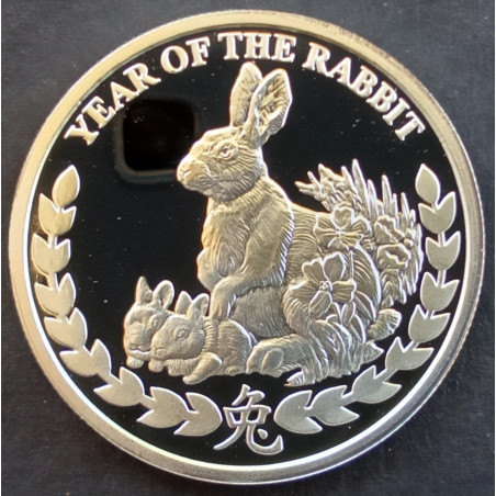 2011 1 Oz Somaliland Lunar Rabbit Obverse