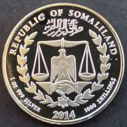 2014 1 Oz Somaliland Lunar Horse Reverse