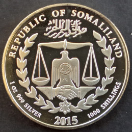 2015 1 Oz Somaliland Lunar Sheep Reverse