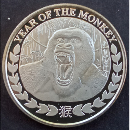 2016 1 Oz Somaliland Lunar Monkey Obverse