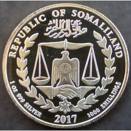 2017 1 Oz Somaliland Lunar Rooster Reverse