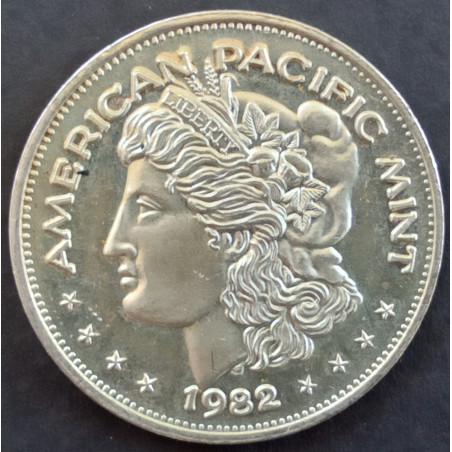 1982 1 Oz American Pacific Mint Morgan Obverse