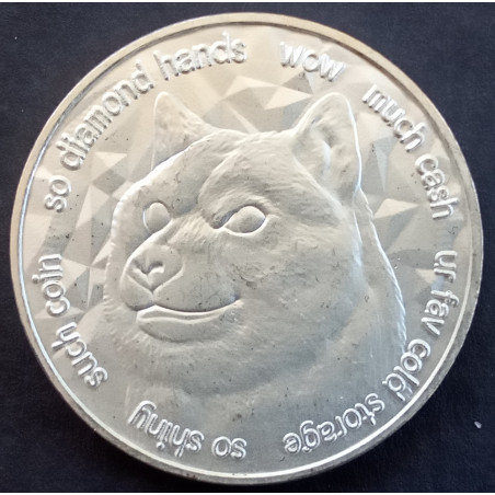 2021 1 Oz Blockchain Mint Dogecoin Obverse