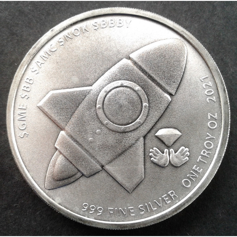 2021 1 Oz Blockchain Mint Wall Street Bets Reverse