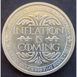 2021 1 Oz Patriot Coins Inflation Unleash the Beast Reverse