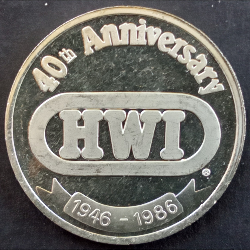 1986 1 Oz SilverTowne HWI 40th Anniversary Obverse