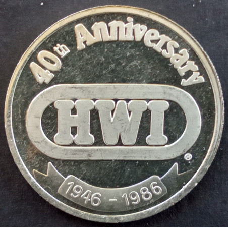 1986 1 Oz SilverTowne HWI 40th Anniversary Obverse