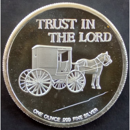 1987 1 Oz SilverTowne Keim Lumber Obverse