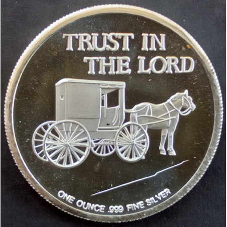 1987 1 Oz SilverTowne Keim Lumber Obverse