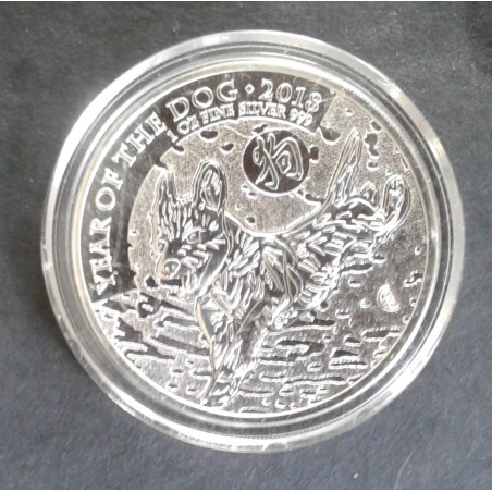 2018 1 Oz Great Britain Lunar [Dog] Obverse