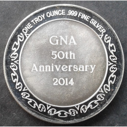 2014 1 Oz GNA 50th Anniversary Reverse