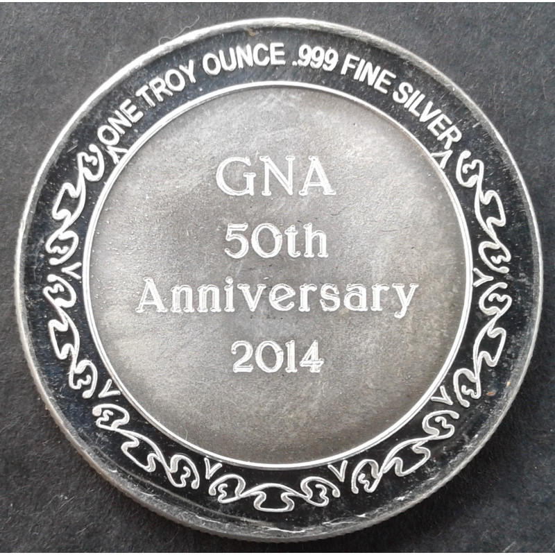 2014 1 Oz GNA 50th Anniversary Reverse