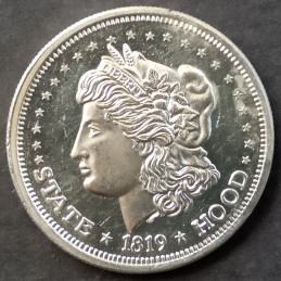 1 Oz  Alabama Statehood Morgan Obverse