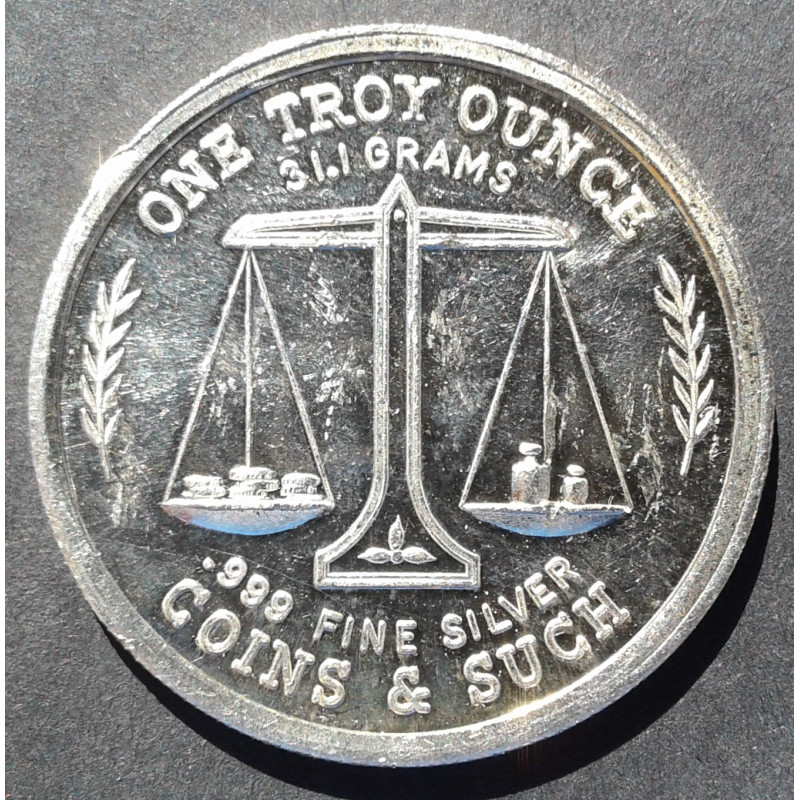 1 Oz  Coins & Such Trade Unit Reverse