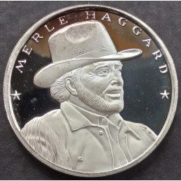 1 Oz Merle Haggard Country Superstar Obverse