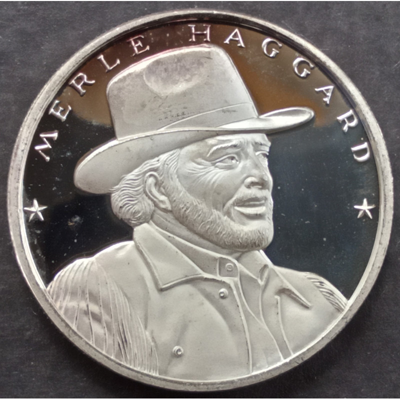 1 Oz Merle Haggard Country Superstar Obverse
