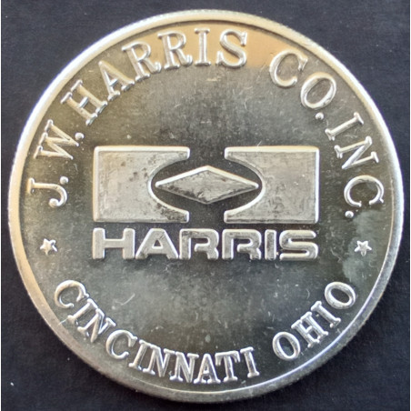 1 Oz J W Harris Eagle Flag Obverse