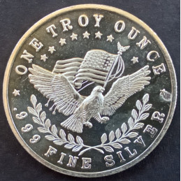 1 Oz J W Harris Eagle Flag Reverse