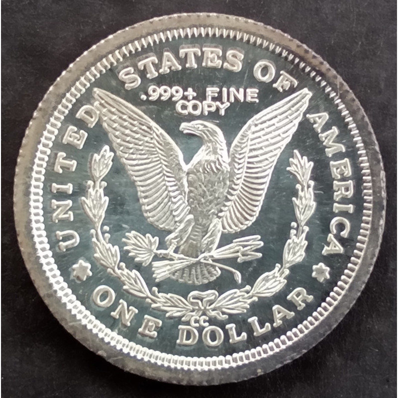 1/2 Oz 1882-CC Morgan Replica Reverse