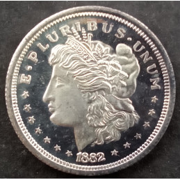1/2 Oz 1882-CC Morgan Replica Obverse