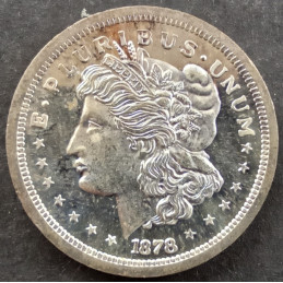 1/2 Oz 1878-CC Morgan Replica Obverse