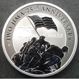 2020 1 Oz Tuvalu 75th Anniversary Iwo Jima Reverse