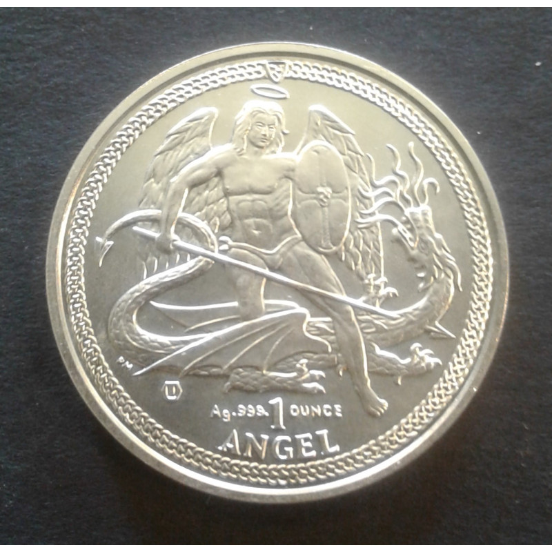 2014 1 Oz Isle of Man Angel Obverse