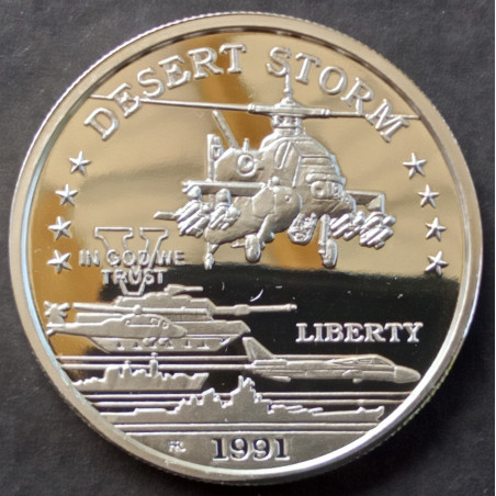 1991 1 Oz Hutt River Desert Storm Apache Obverse
