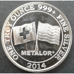2014 1 Oz Metalor Flags Reverse