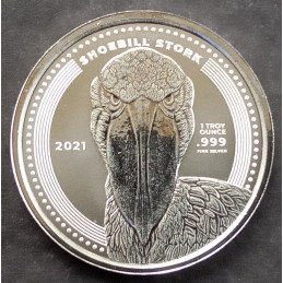 2021 1 Oz Congo DR Shoebill Stork Reverse