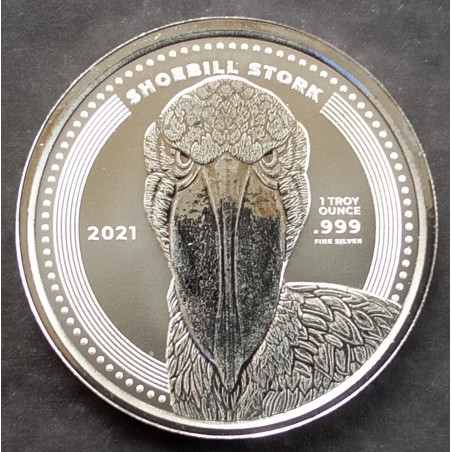 2021 1 Oz Congo DR Shoebill Stork Reverse