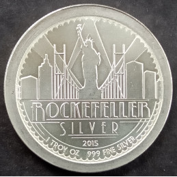 2015 1 Oz Scottsdale Mint Rockefeller Obverse