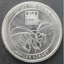 1 Oz Cutsaw Mint Envela Murder Hornet Reverse