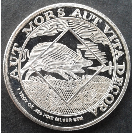 1 Oz SilverTowne Matthews Wire Boar Obverse