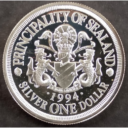 1994 1 Oz Sealand $1 Orca Reverse