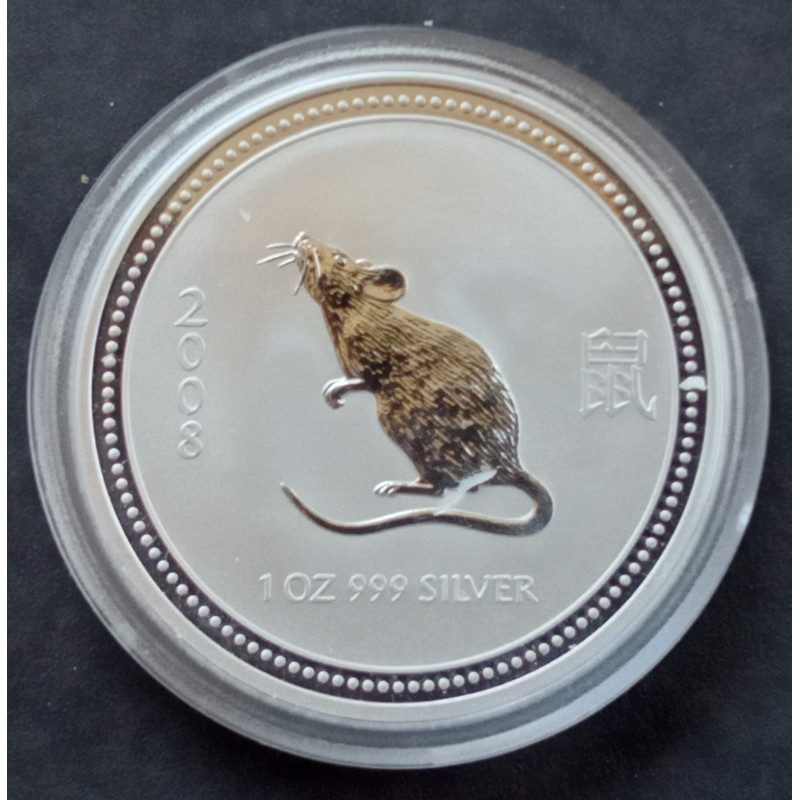 2008 1 Oz Australian Lunar Series 1 [Mouse] Reverse