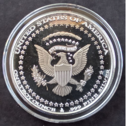 1 Oz Danbury Mint Celebrate the Year 1956 Reverse