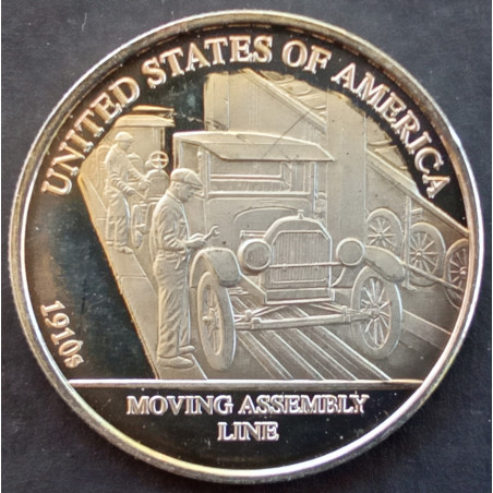 1/2 Oz Danbury Mint Decades of Progress 1910 Obverse