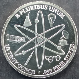 1/2 Oz Danbury Mint Decades of Progress 1960 Reverse