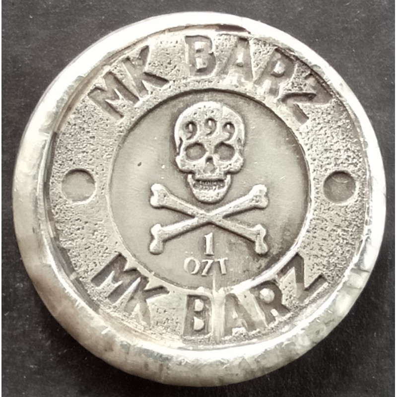 1 Oz MK Barz Hand-Poured Viking Rune Reverse
