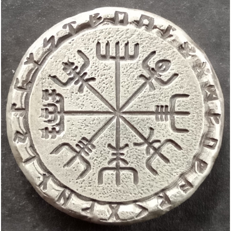 1 Oz MK Barz Hand-Poured Viking Rune Obverse