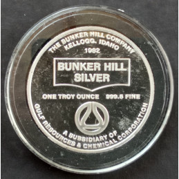 1981/82 5 Oz Medallic Art Company Bunker Hill Image BH5 Reverse