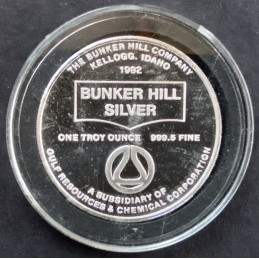 1981/82 5 Oz Medallic Art Company Bunker Hill Image BH4 Reverse