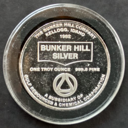 1981/82 5 Oz Medallic Art Company Bunker Hill Image BH3 Reverse